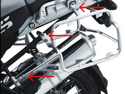 BMW R1200GS/GSA Case Mountings with Crossbar and Mounting Kit - BMWSuperShop.com